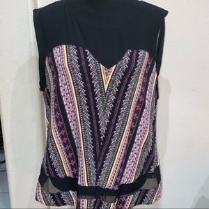 no sleeves tribal pattern top